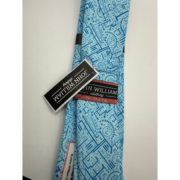 NWT John William Premium Funny Ties For Men Blue SIZE 3.25" x 58" - Picture 6 of 6